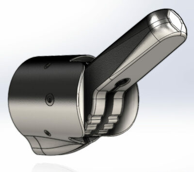 cad rendering of 3d printed bar end shifter